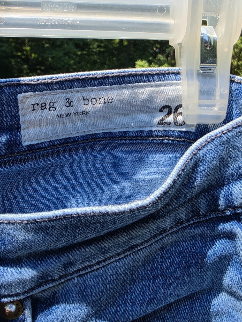 Rag & Bone Harlow Mid-Rise Ankle Straight Jeans Jalen Size 26 - Picture 5 of 11